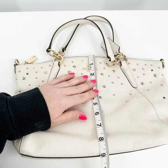 Coach Cream Satchel with Gold Accents - Picture 12 of 12